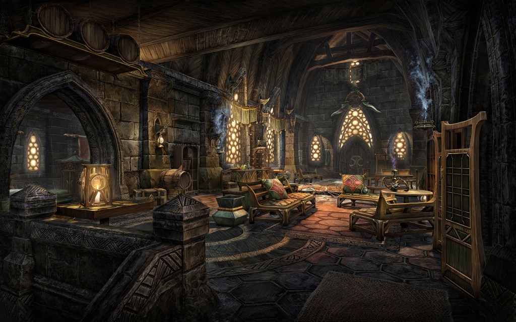 Flaming Nix Deluxe Garret Apartment Loading Screen in ESO